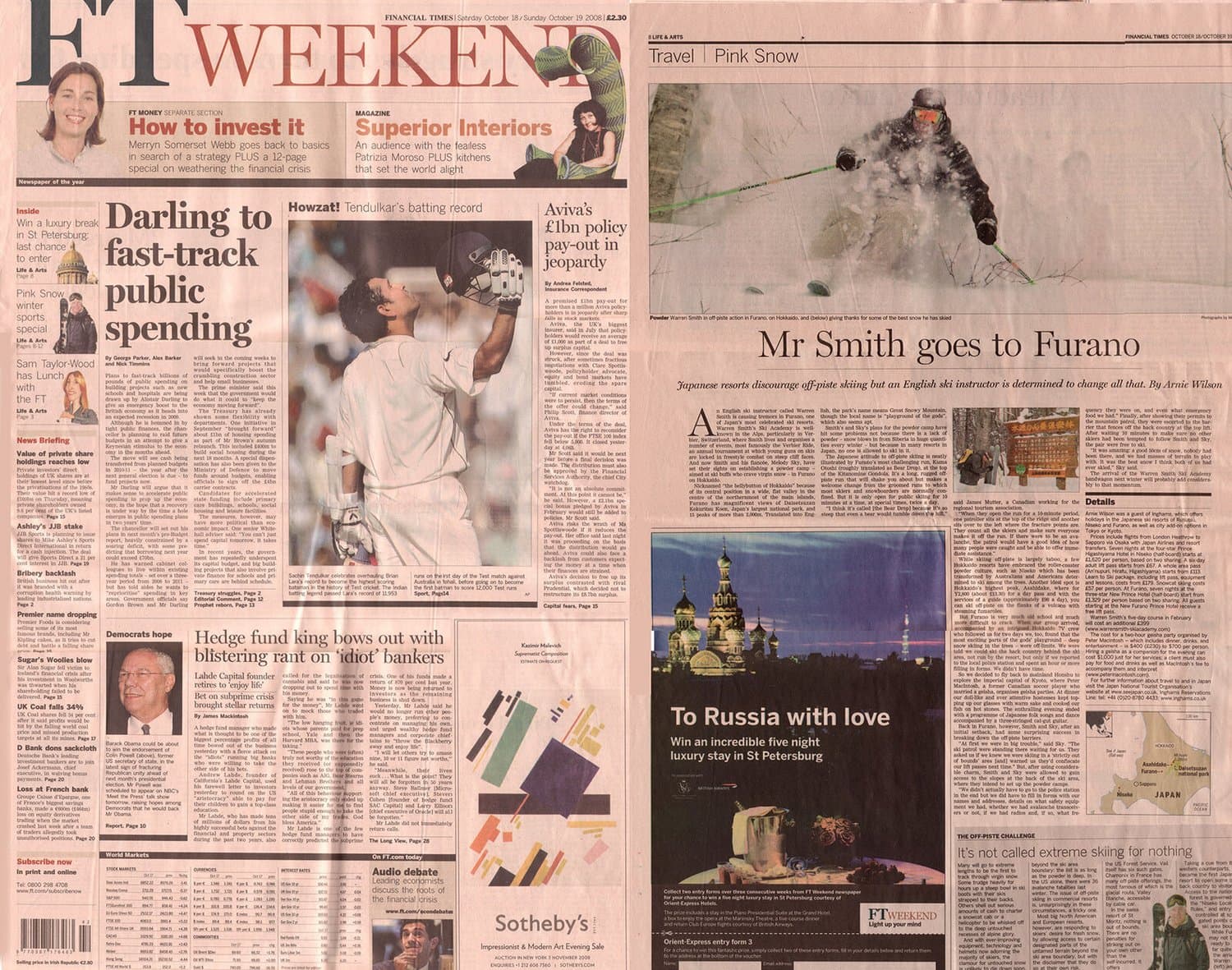 Press cutting — Financial Times, 2008