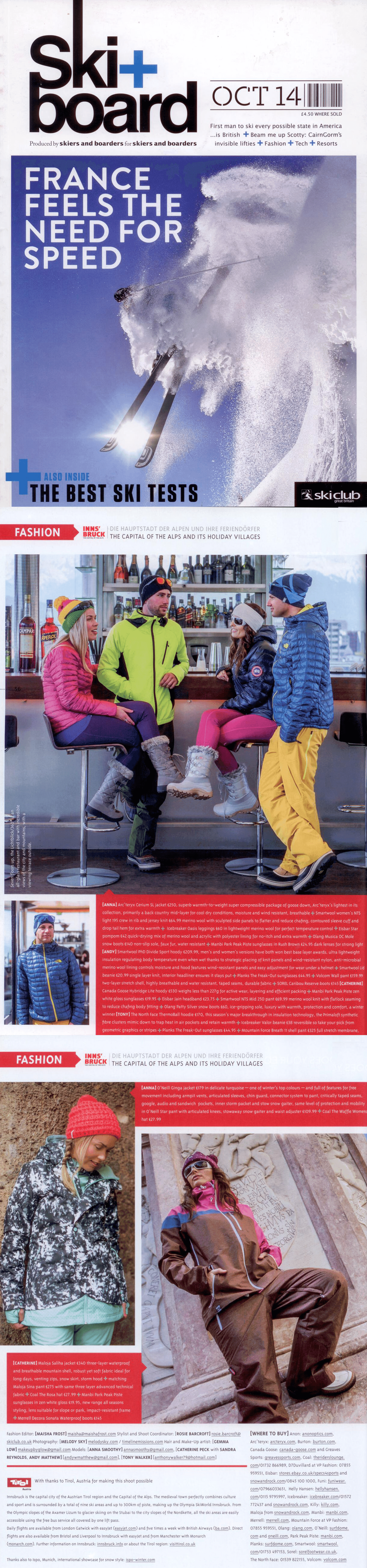 Press cutting — Ski & Board, 2014