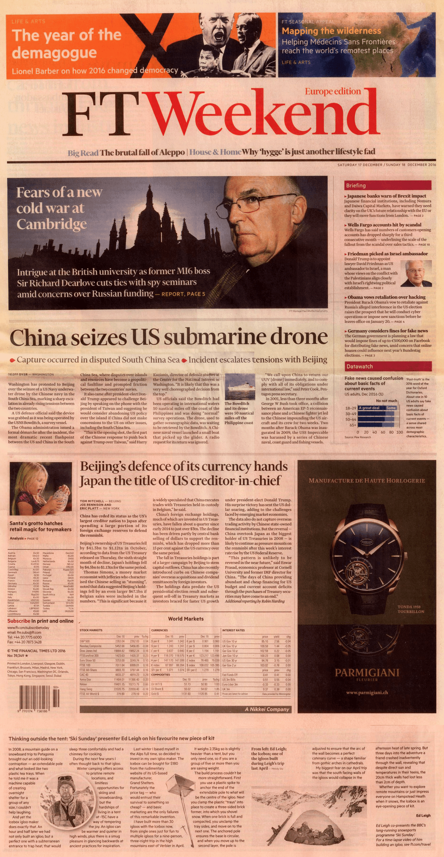 Press cutting — Financial Times, 2016